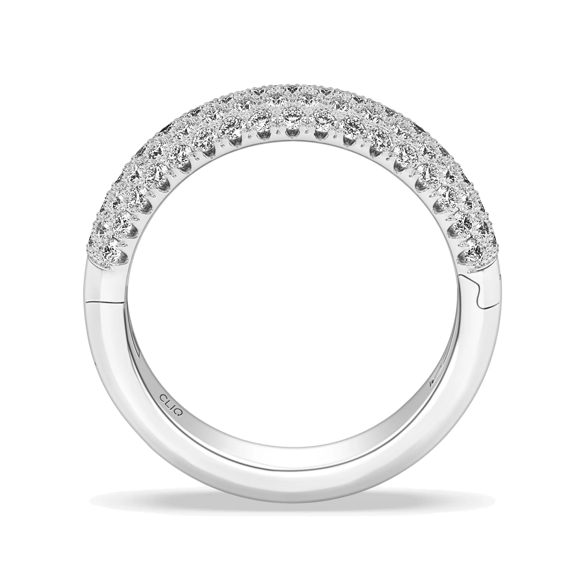 Hayden Rounded Pavé Diamond Band, 7mm