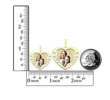Heart Photo Pendant/Charm w/ Heart Cut Outs Jewelry