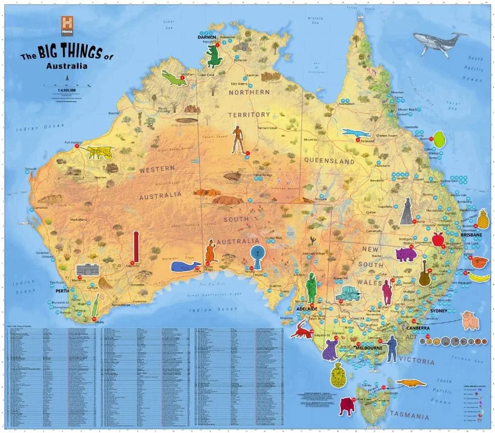 Hema Big things of Australia Map