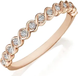 Henri Daussi Twisted Diamond Wedding Band