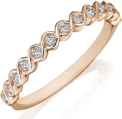 Henri Daussi Twisted Diamond Wedding Band