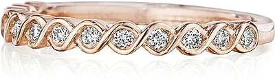 Henri Daussi Twisted Diamond Wedding Band