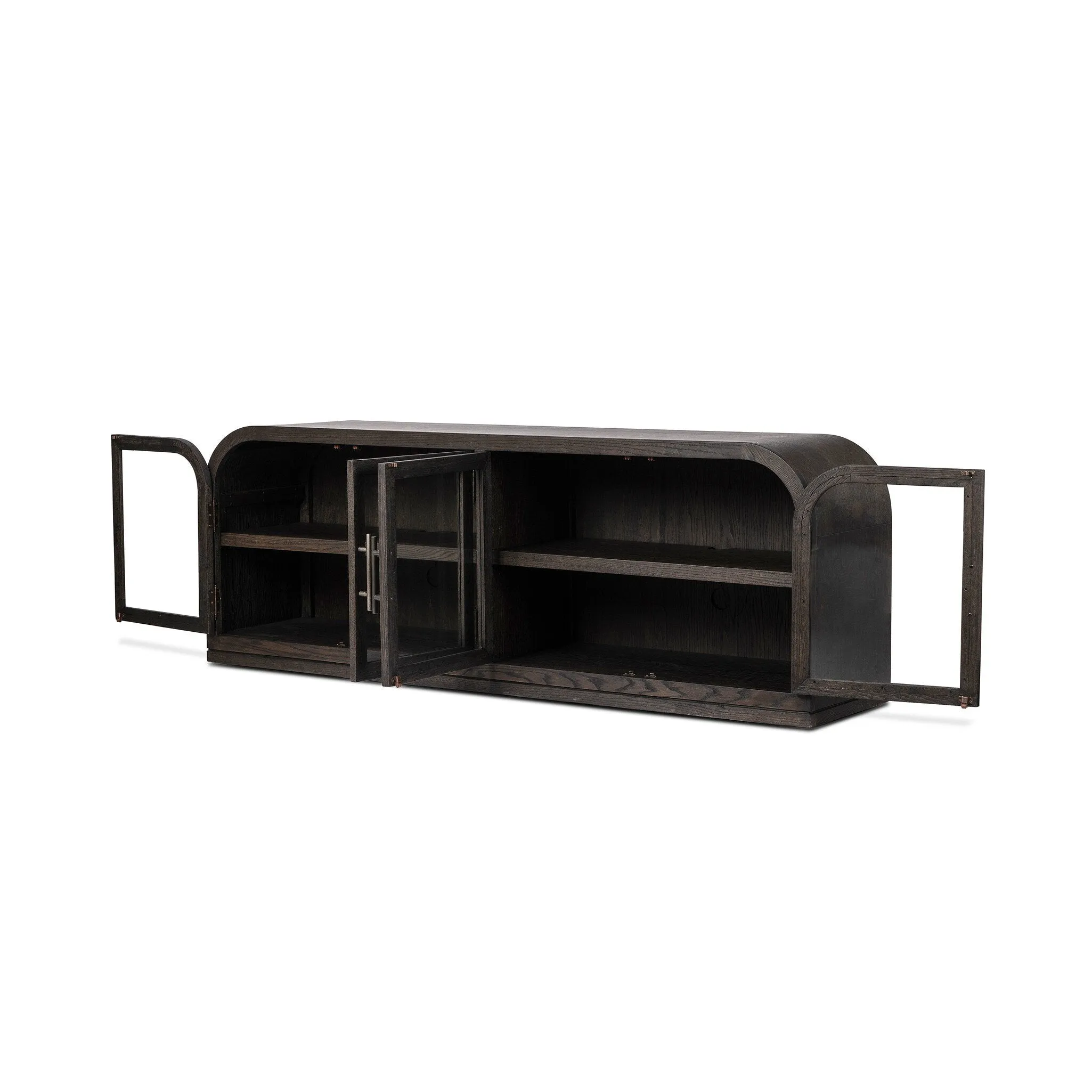 Hepburn Media Console - Dark Anthracite Oak Veneer