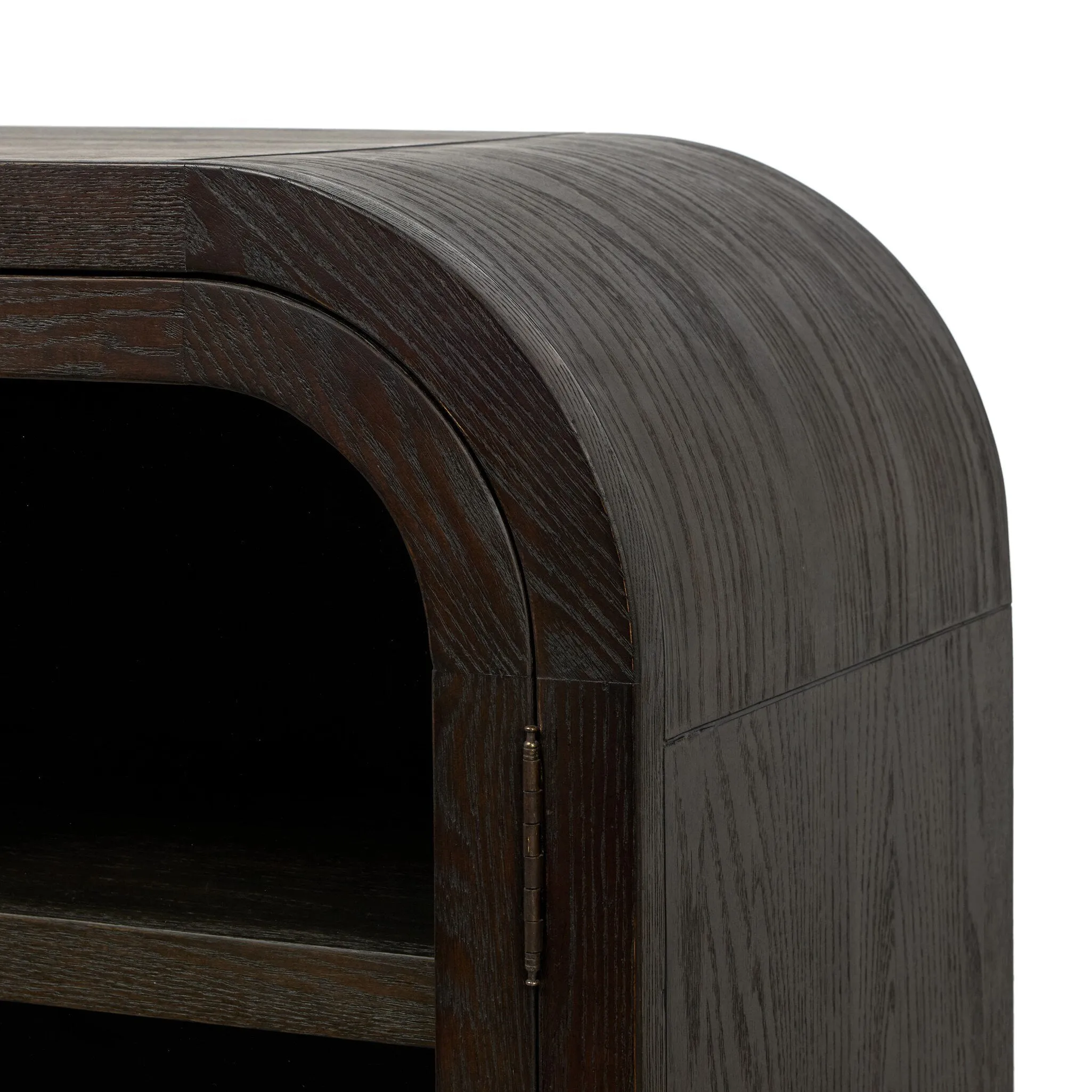 Hepburn Media Console - Dark Anthracite Oak Veneer