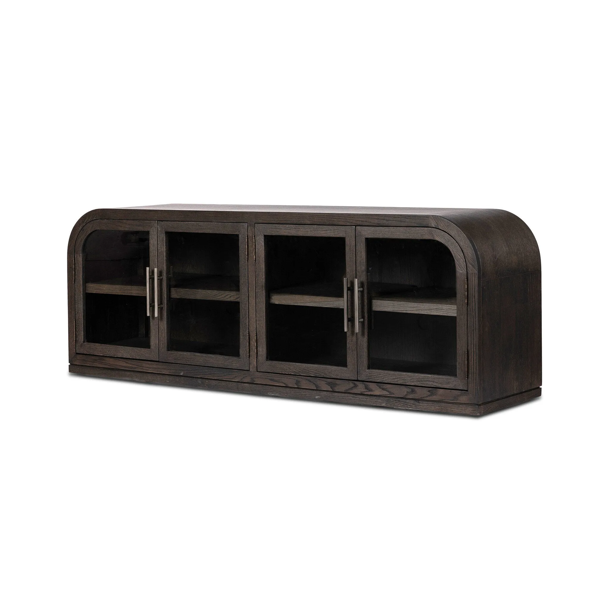 Hepburn Media Console - Dark Anthracite Oak Veneer