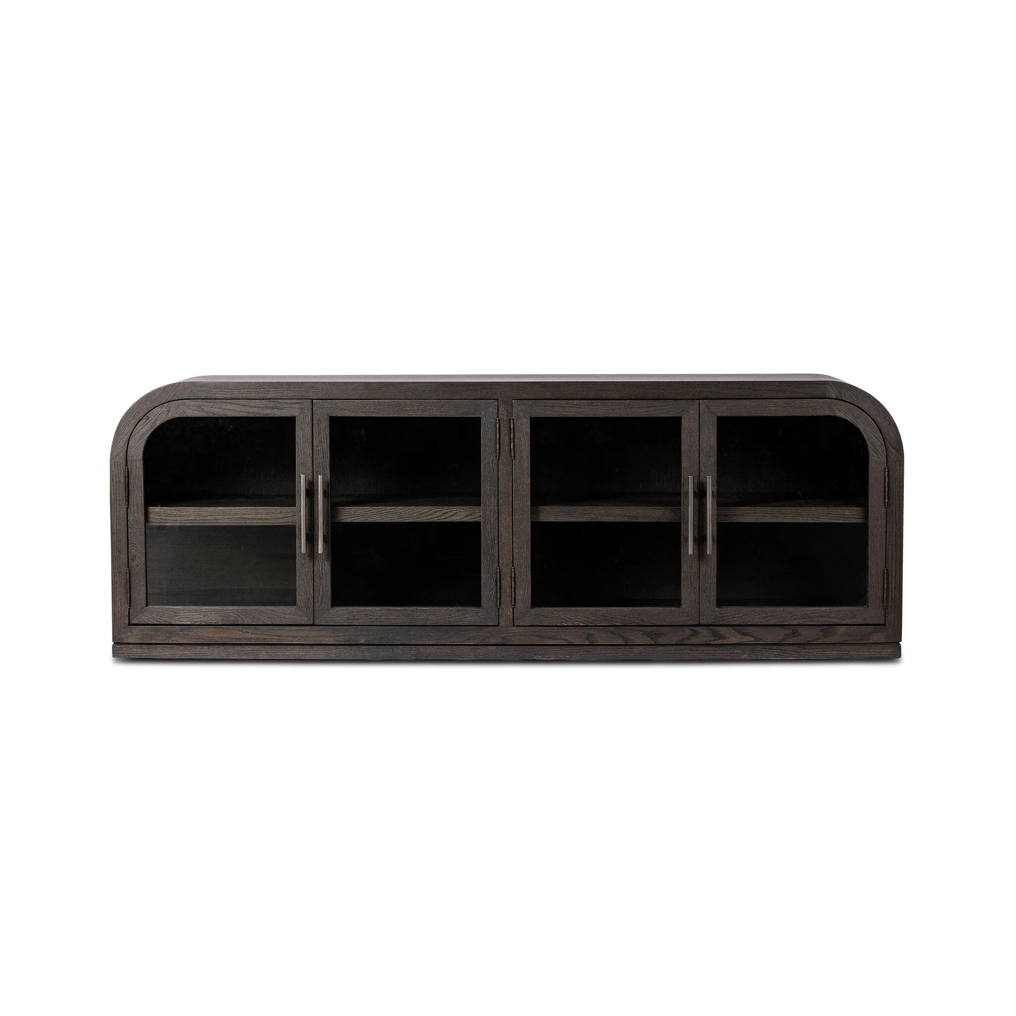 Hepburn Media Console - Dark Anthracite Oak Veneer