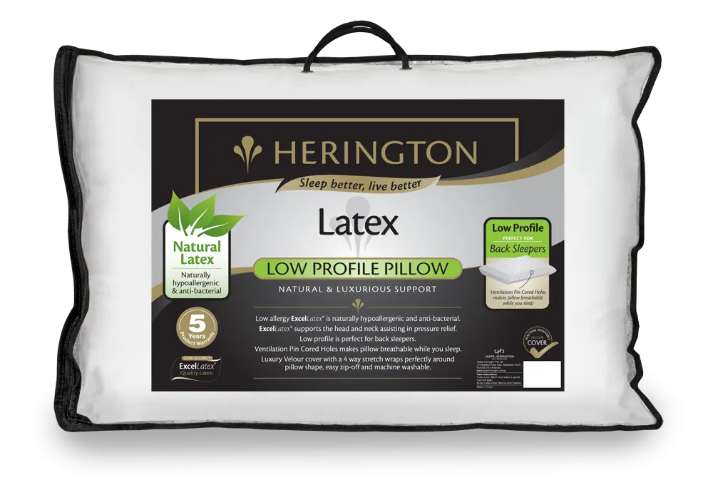 Herington Latex Low Profile Pillow