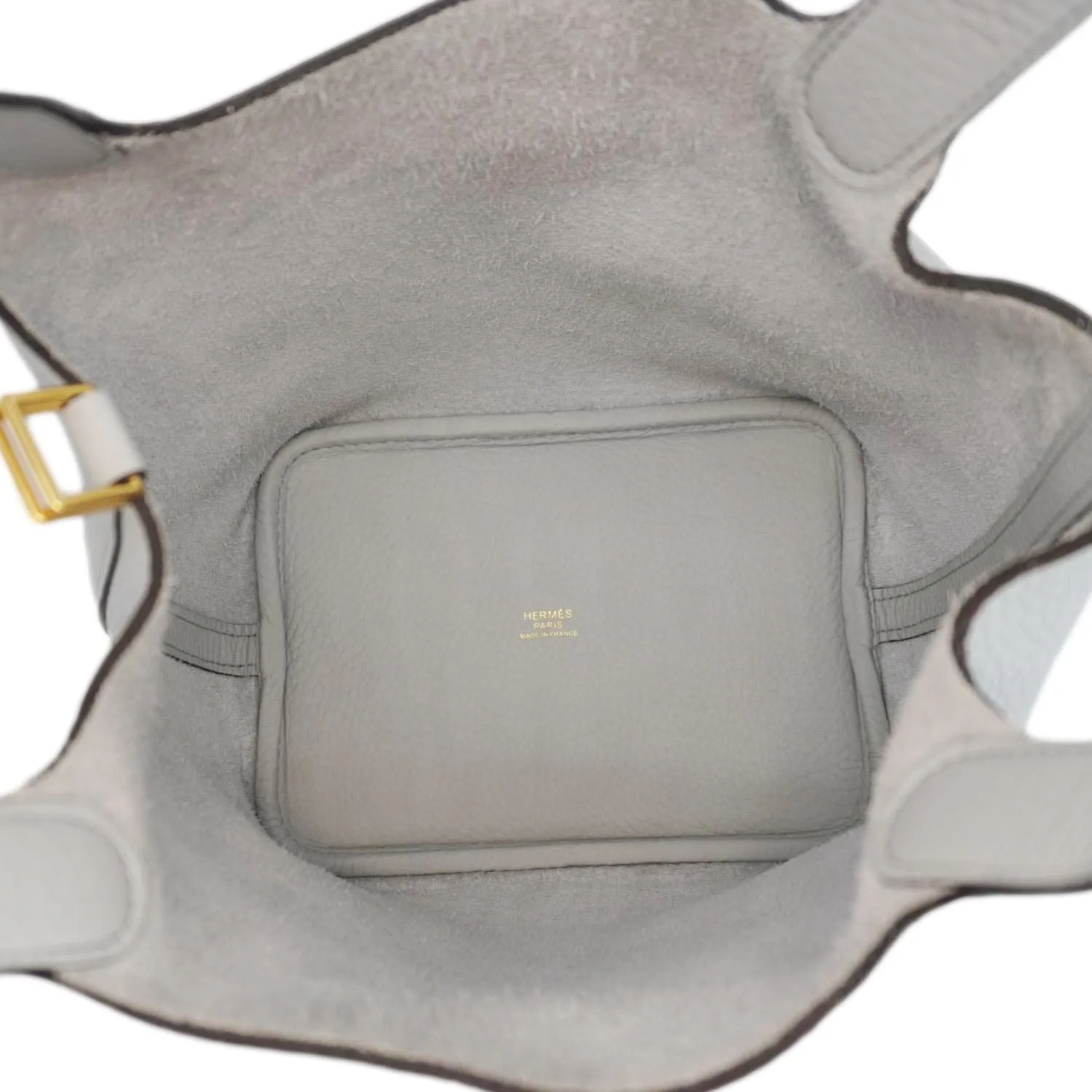 HERMES Picotin Lock 18 Taurillon Clemence Leather Hobo Bag Light Blue