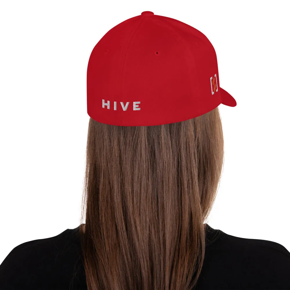 Hive Red Structured Twill Cap