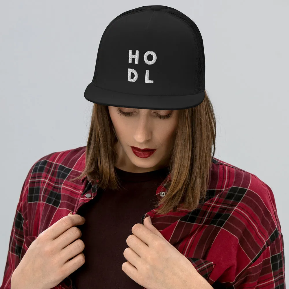 HODL Boxed Trucker Cap