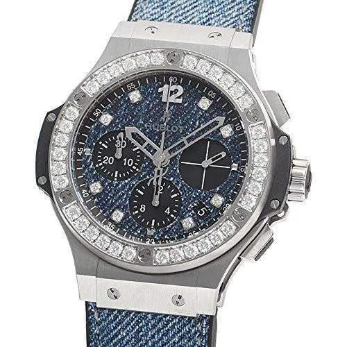 HUBLOT BIG BANG JEANS STEEL DIAMONDS 41 MM MEN WATCH 341.SX.2770.NR.1204