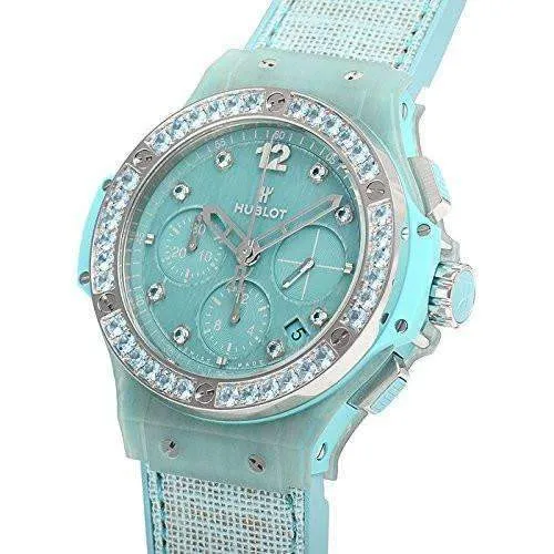 HUBLOT BIG BANG TURQUOISE LINEN 41 MM WOMEN WATCH 341.XL.2770.NR.1237
