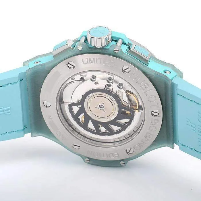 HUBLOT BIG BANG TURQUOISE LINEN 41 MM WOMEN WATCH 341.XL.2770.NR.1237