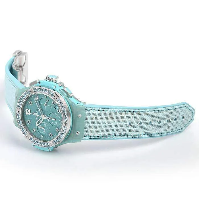 HUBLOT BIG BANG TURQUOISE LINEN 41 MM WOMEN WATCH 341.XL.2770.NR.1237