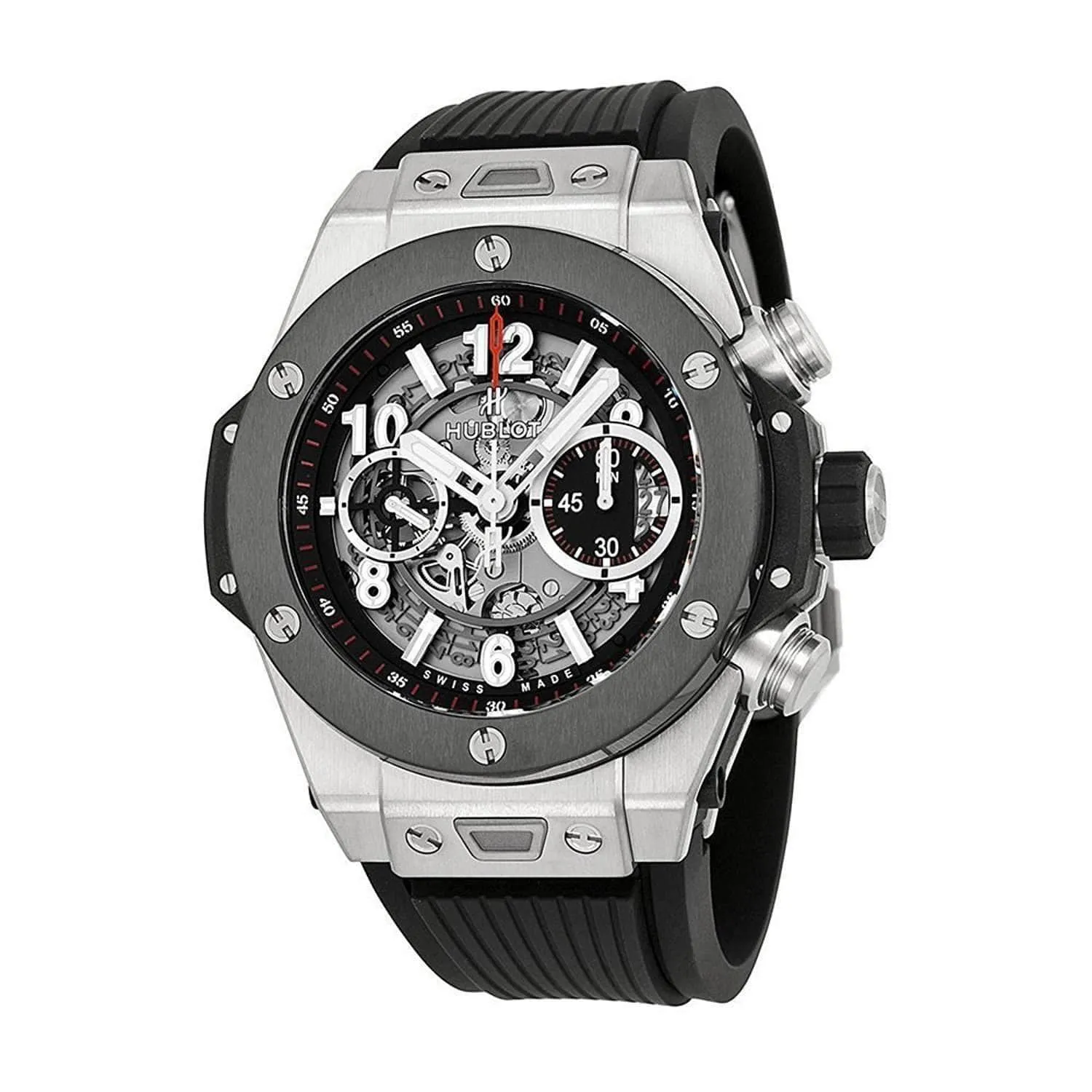 HUBLOT BIG BANG UNICO TITANIUM CERAMIC BRACELET 45 MM MEN WATCH 411.NM.1170.NM