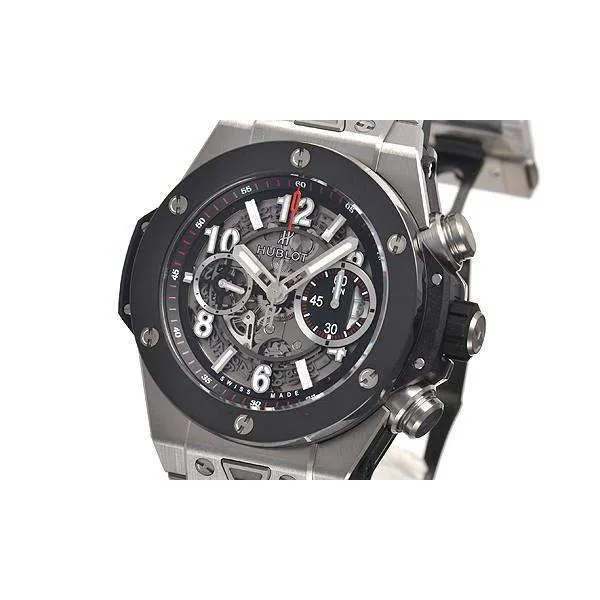 HUBLOT BIG BANG UNICO TITANIUM CERAMIC BRACELET 45 MM MEN WATCH 411.NM.1170.NM