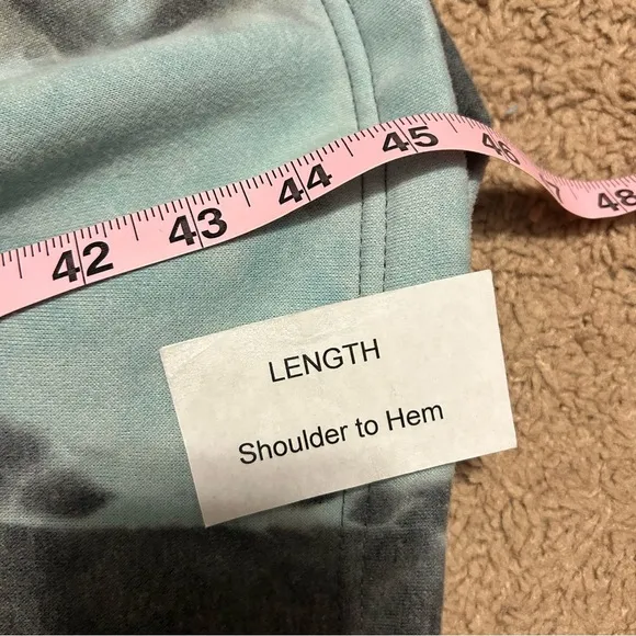HYFVE | Longing For You Tie-Dye Hooded Cardigan Fleece Blue Women’s Size Large