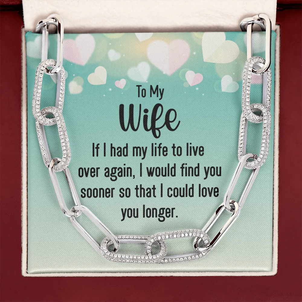 If I had my life to live over again-Forever Linked Necklace for Wife