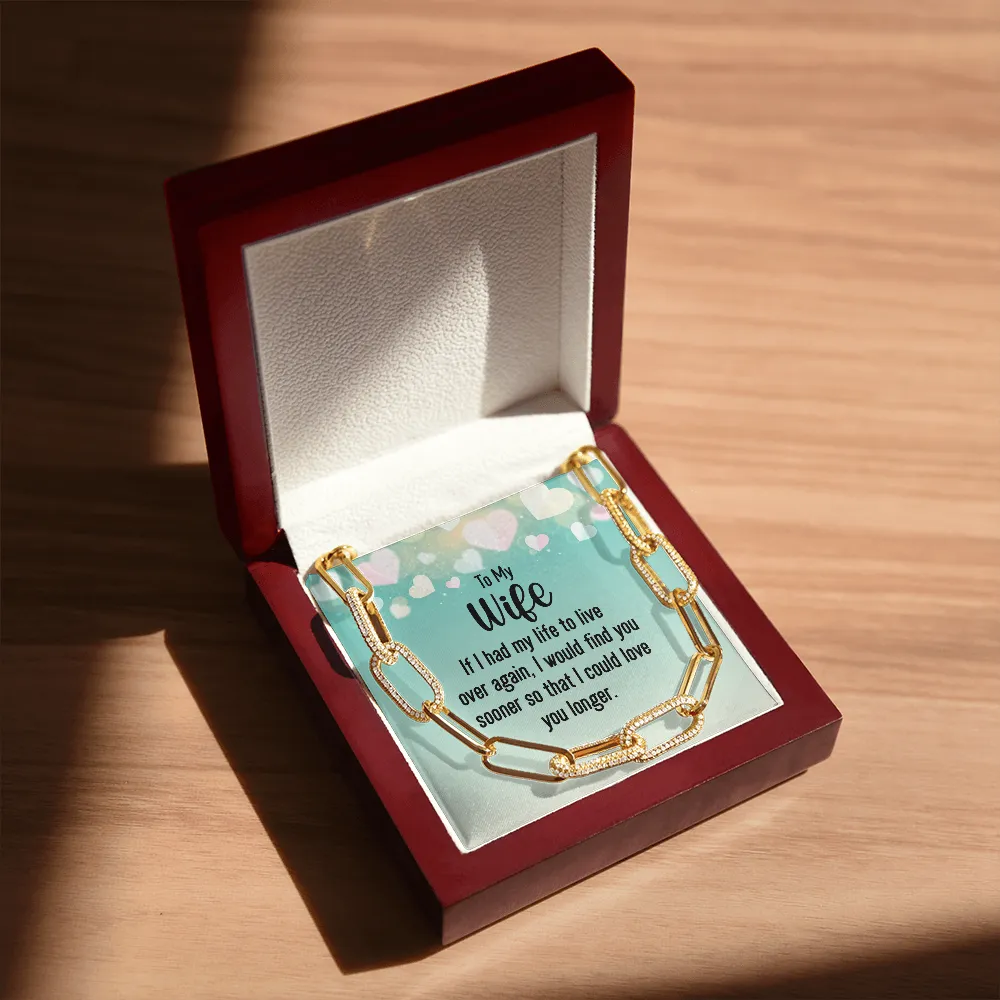 If I had my life to live over again-Forever Linked Necklace for Wife