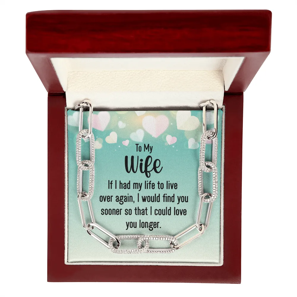 If I had my life to live over again-Forever Linked Necklace for Wife