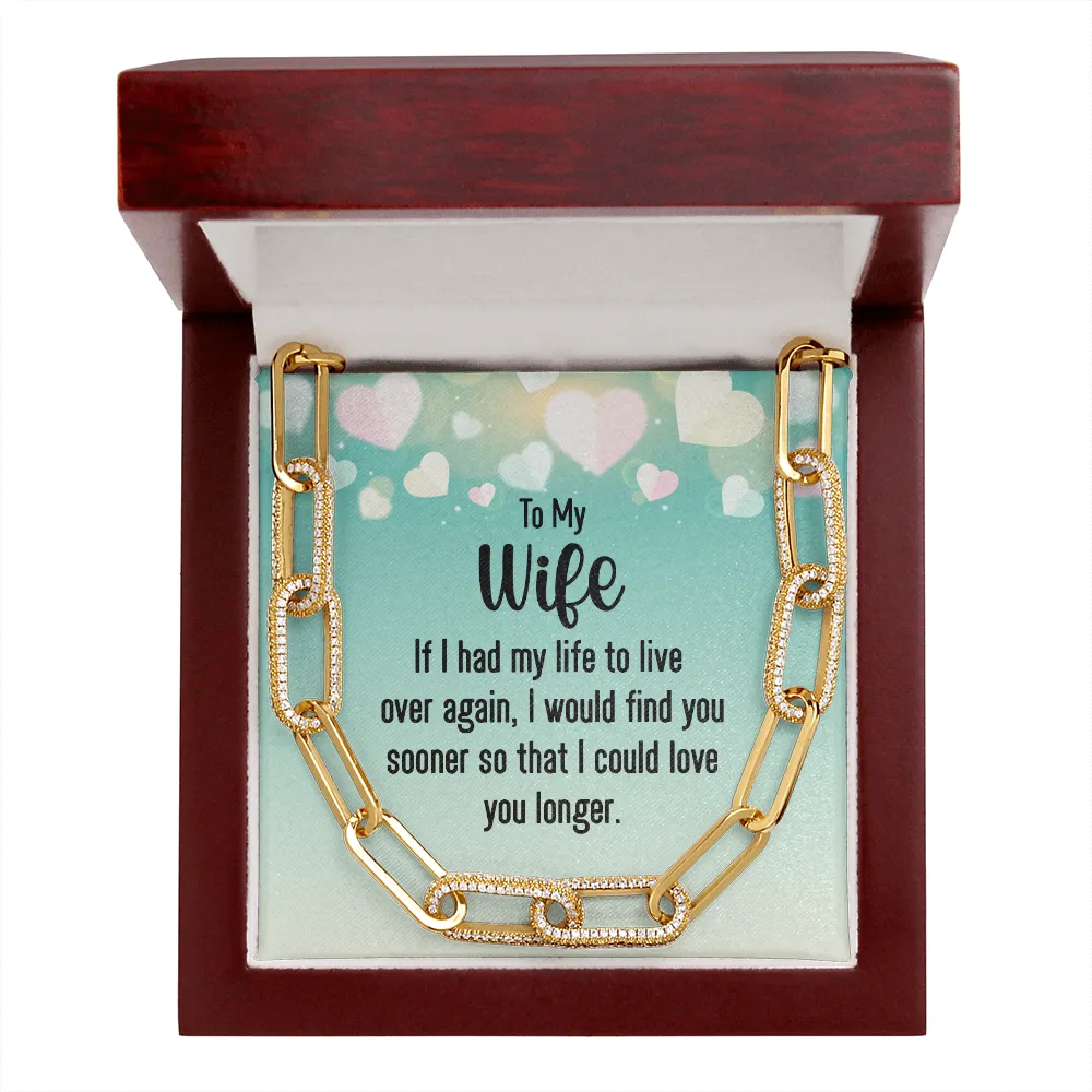 If I had my life to live over again-Forever Linked Necklace for Wife