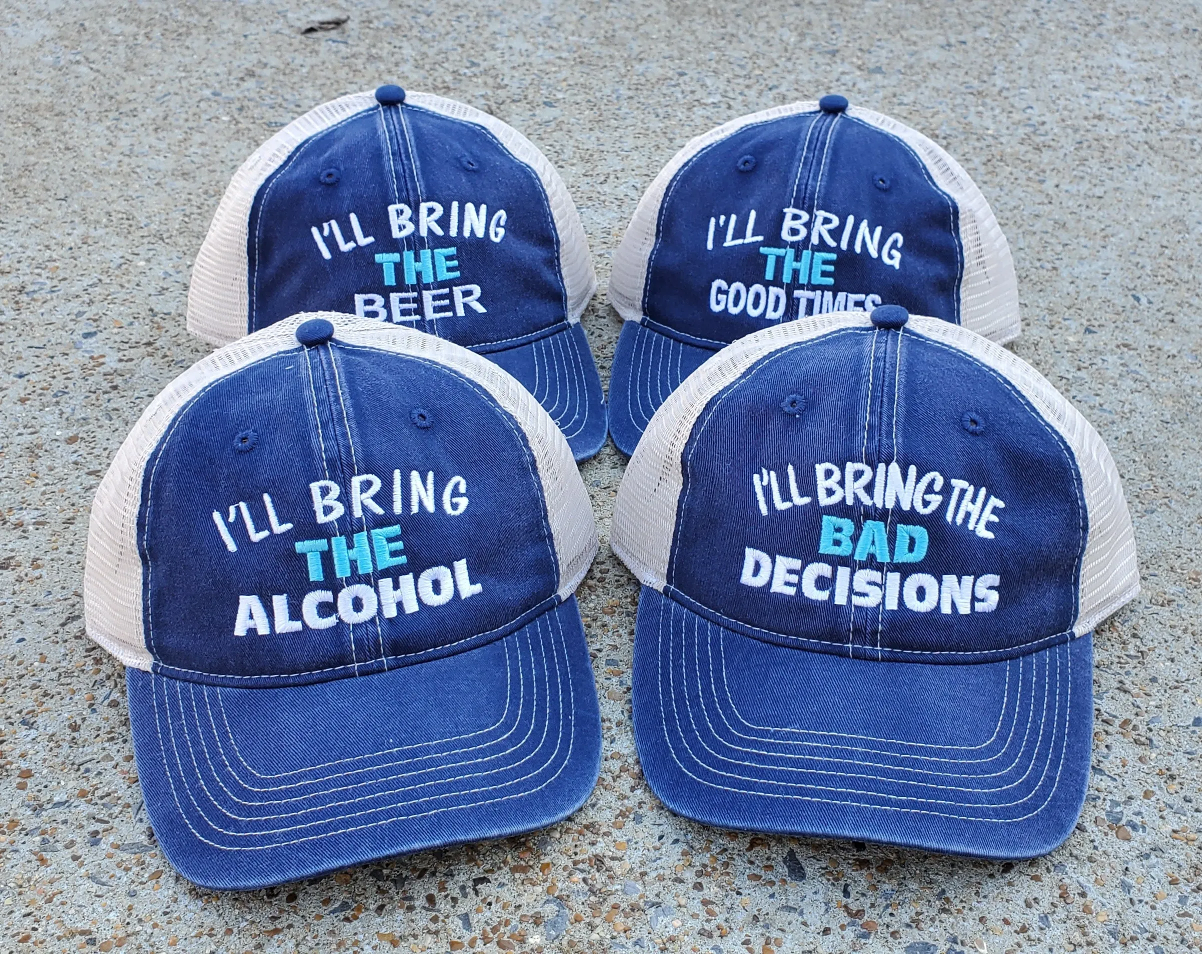 I'll Bring The...Soft Low Profile Navy/Tan Cap