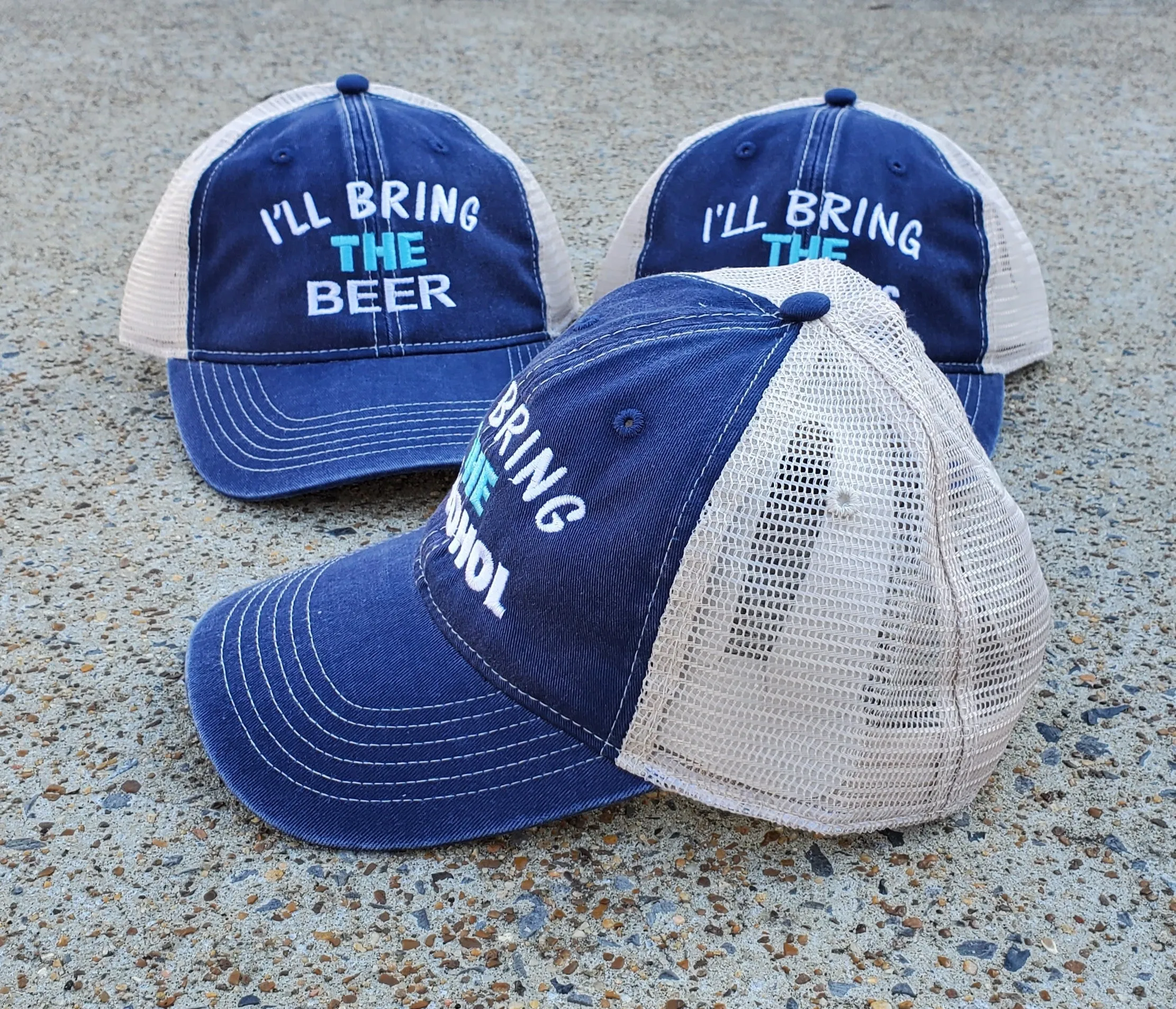 I'll Bring The...Soft Low Profile Navy/Tan Cap