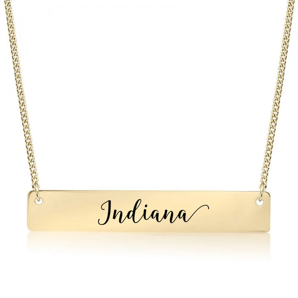 Indiana Gold / Silver Bar Necklace