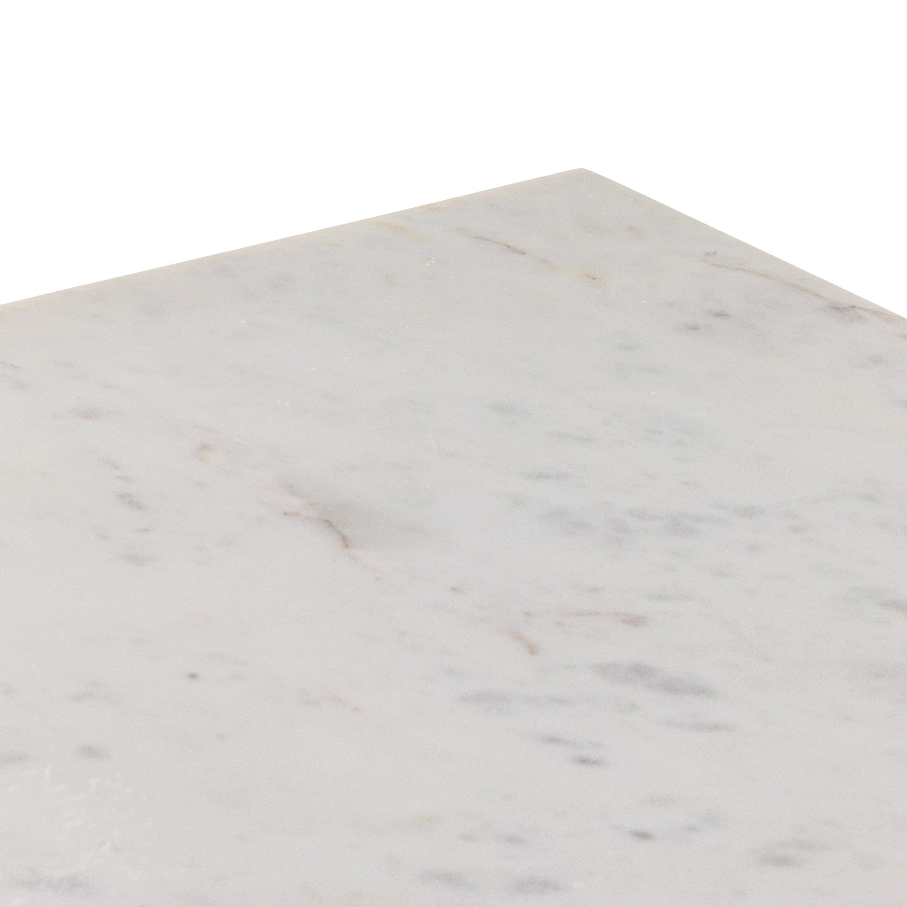 Indira Kitchen Island - Smoked Acacia/White Marble