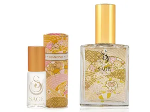 INDULGE ~ DIAMOND Perfume Oil Concentrate Roll-On and Organic Eau de Toilette Gift Set by Sage