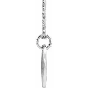 Initial 10 mm Disc 16-18" Necklace or Pendant 87101