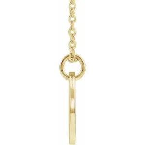 Initial 10 mm Disc 16-18" Necklace or Pendant 87101