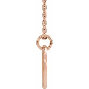 Initial 10 mm Disc 16-18" Necklace or Pendant 87101