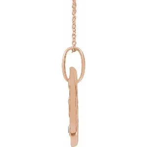 Initial F .05 CT Natural Diamond 16-18" Necklace 653627