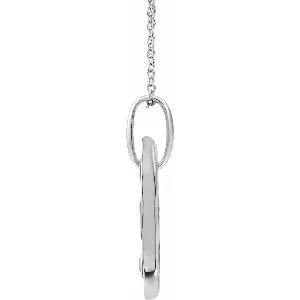 Initial F .05 CT Natural Diamond 16-18" Necklace 653627
