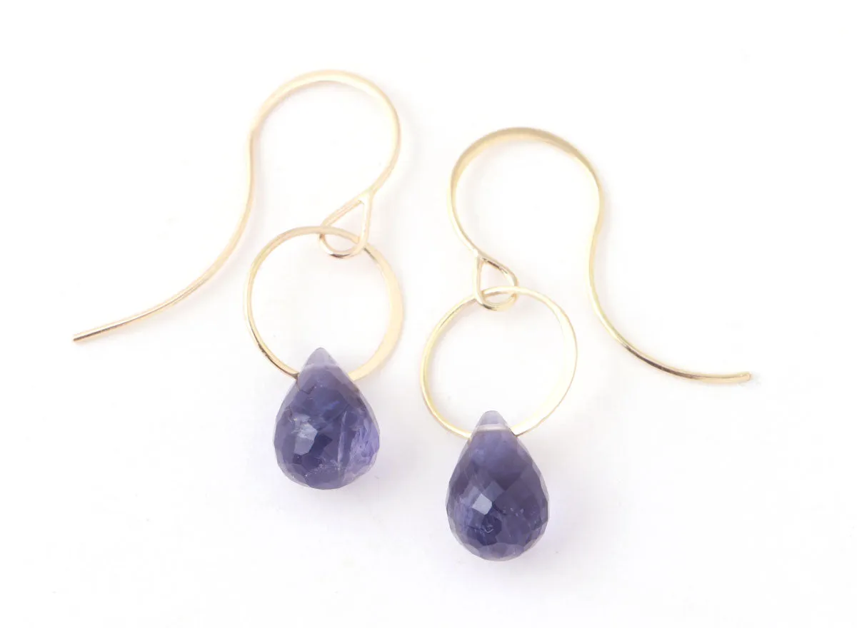 Iolite Single Drop Earrings