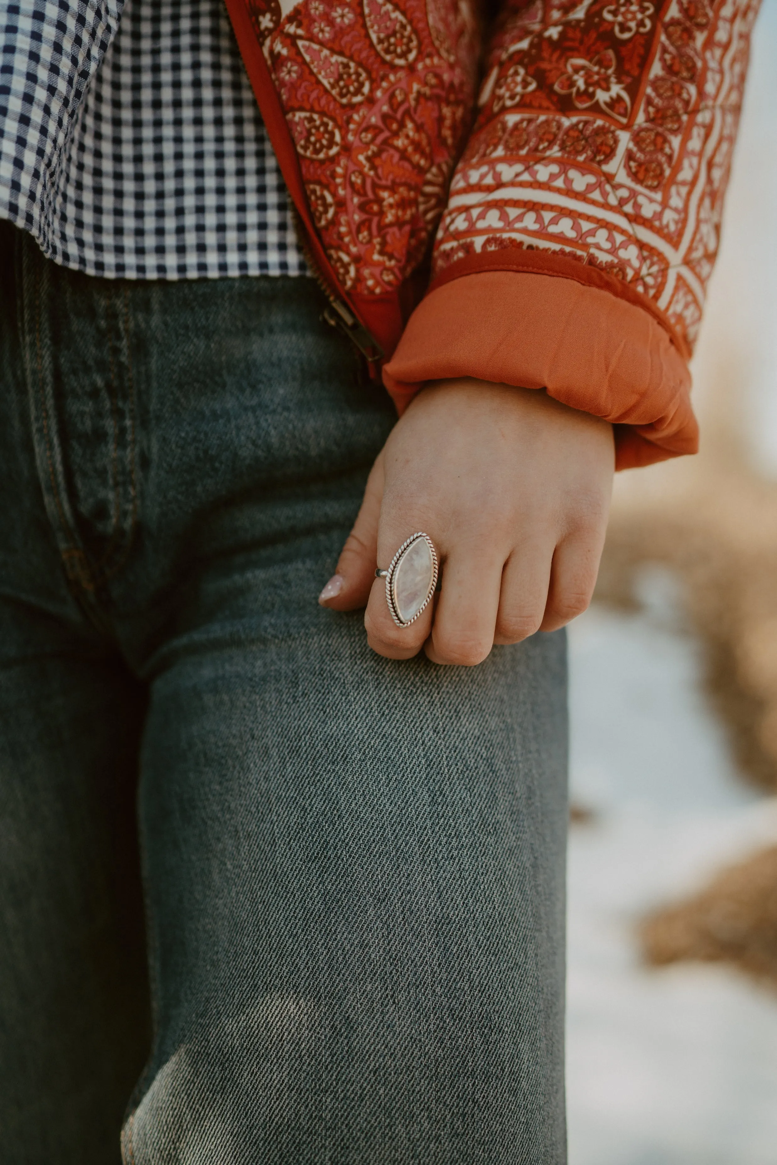 Isadora Ring | Rainbow Moonstone - FINAL SALE