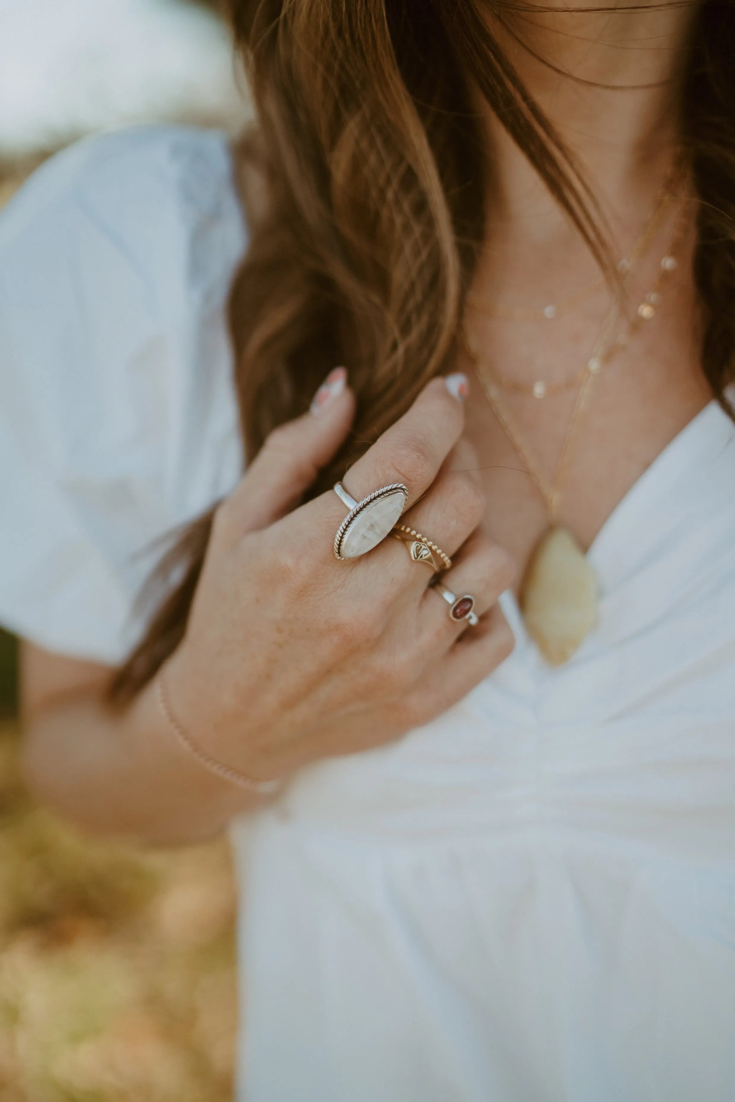 Isadora Ring | Rainbow Moonstone - FINAL SALE