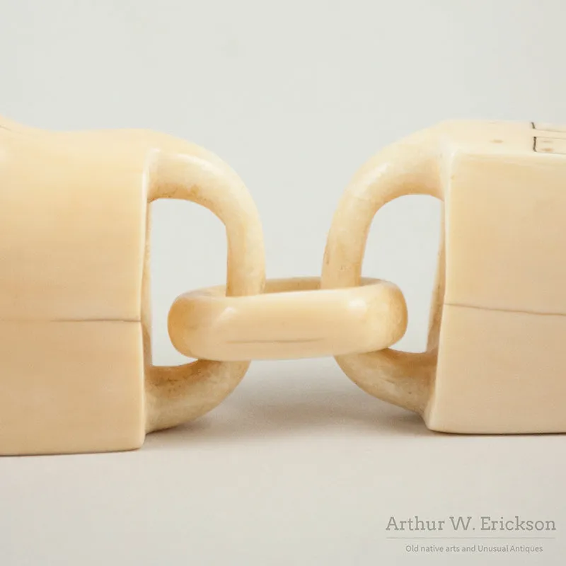 Ivory Walrus Linked Cribbage Board