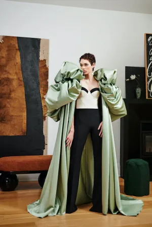 Jade Structured Bubble Cape