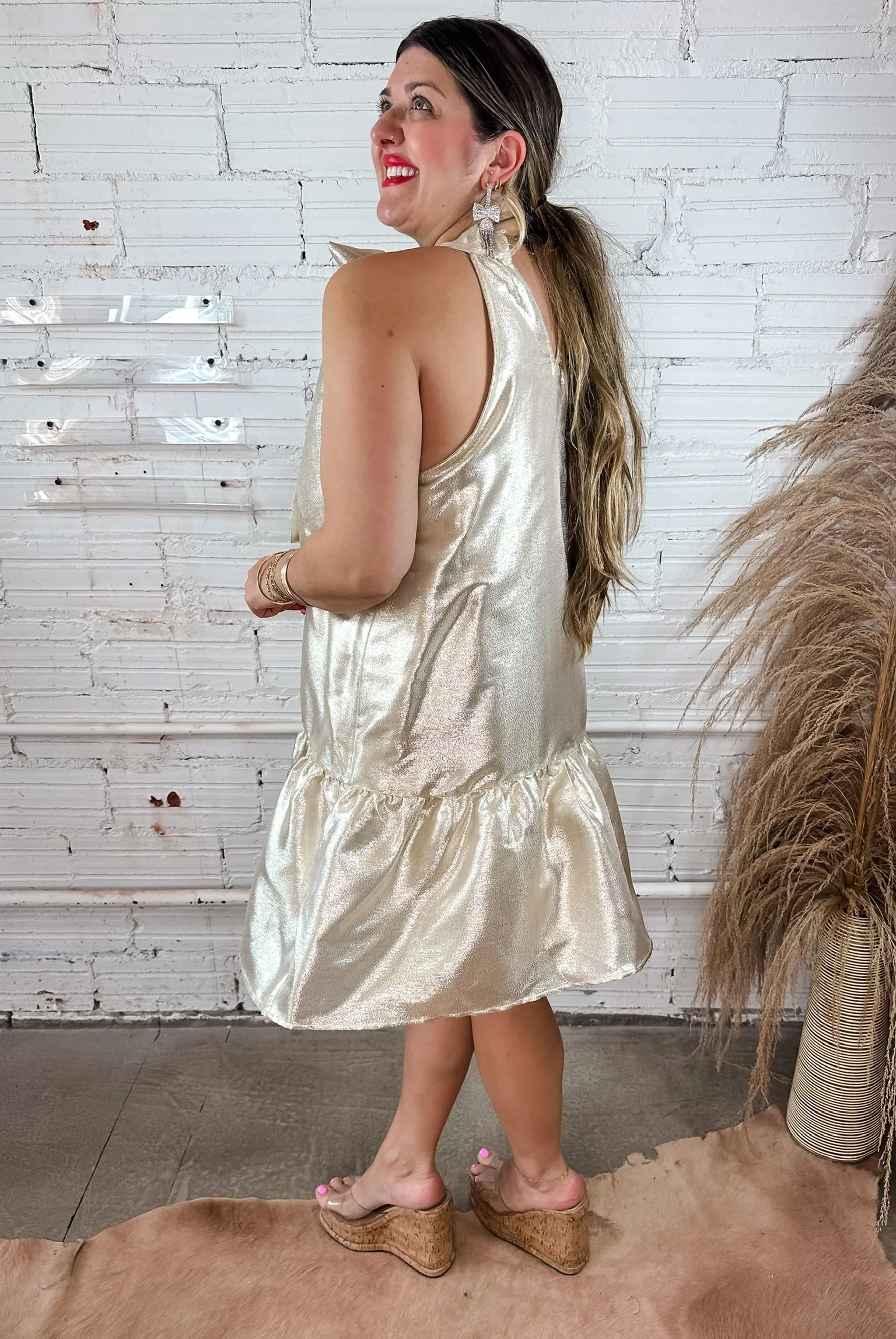 Jingle In Gold Kristi Dress