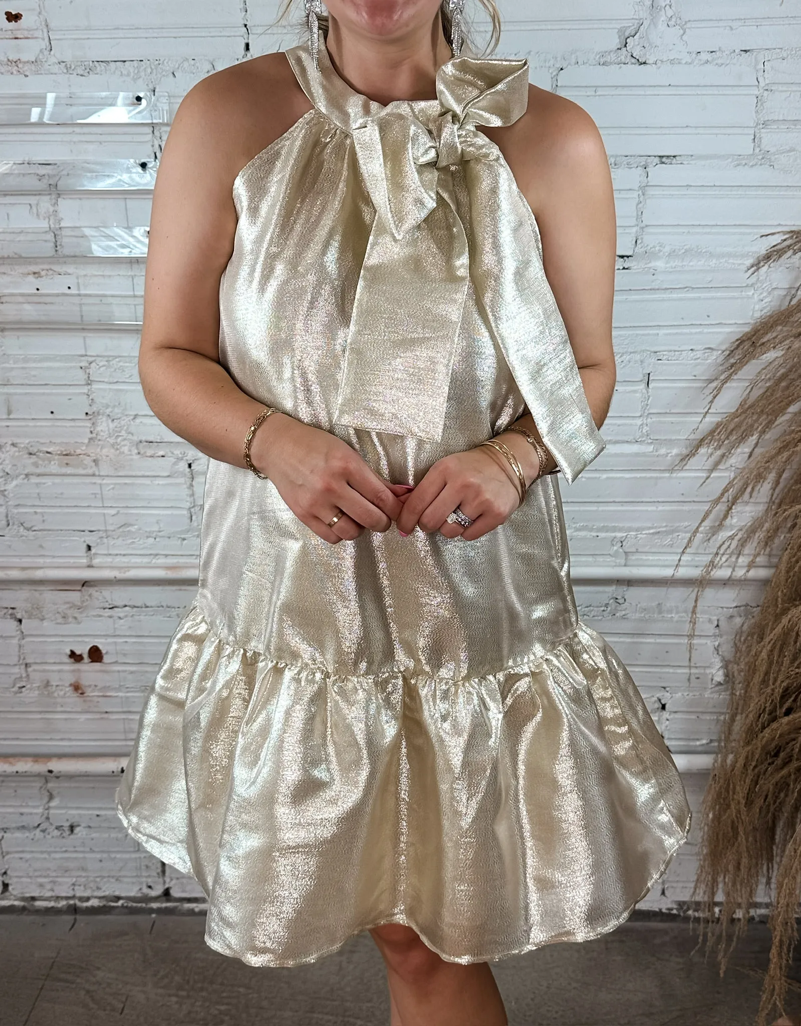 Jingle In Gold Kristi Dress