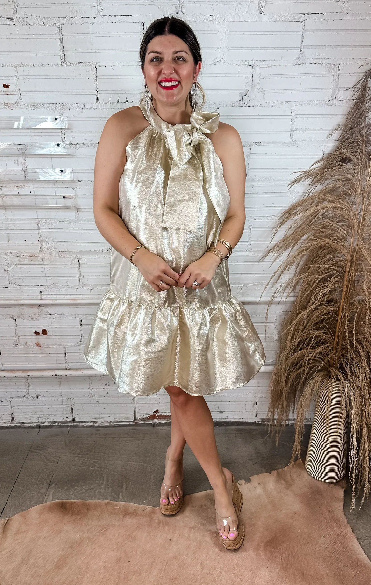 Jingle In Gold Kristi Dress