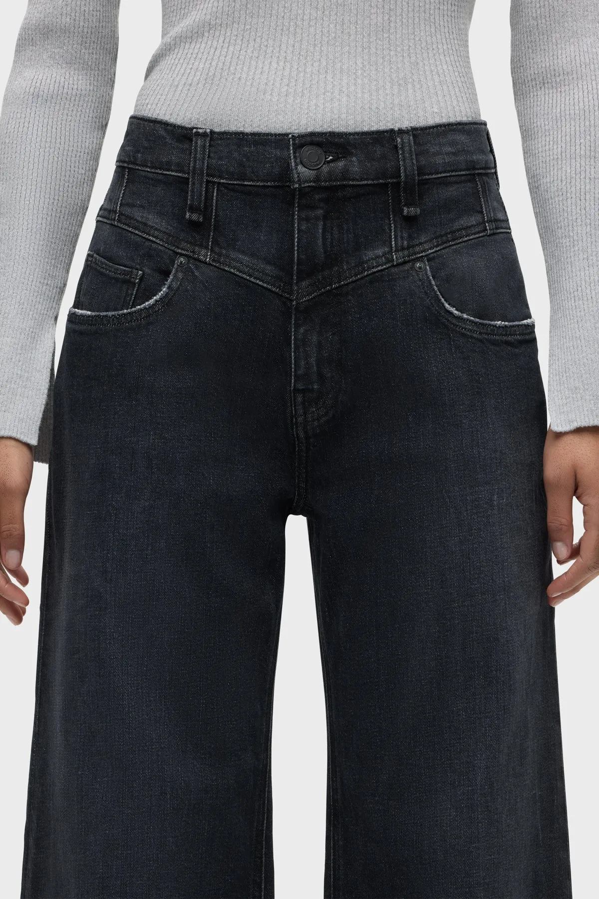 Jodie Seamed Front Yoke Wide Leg Jean