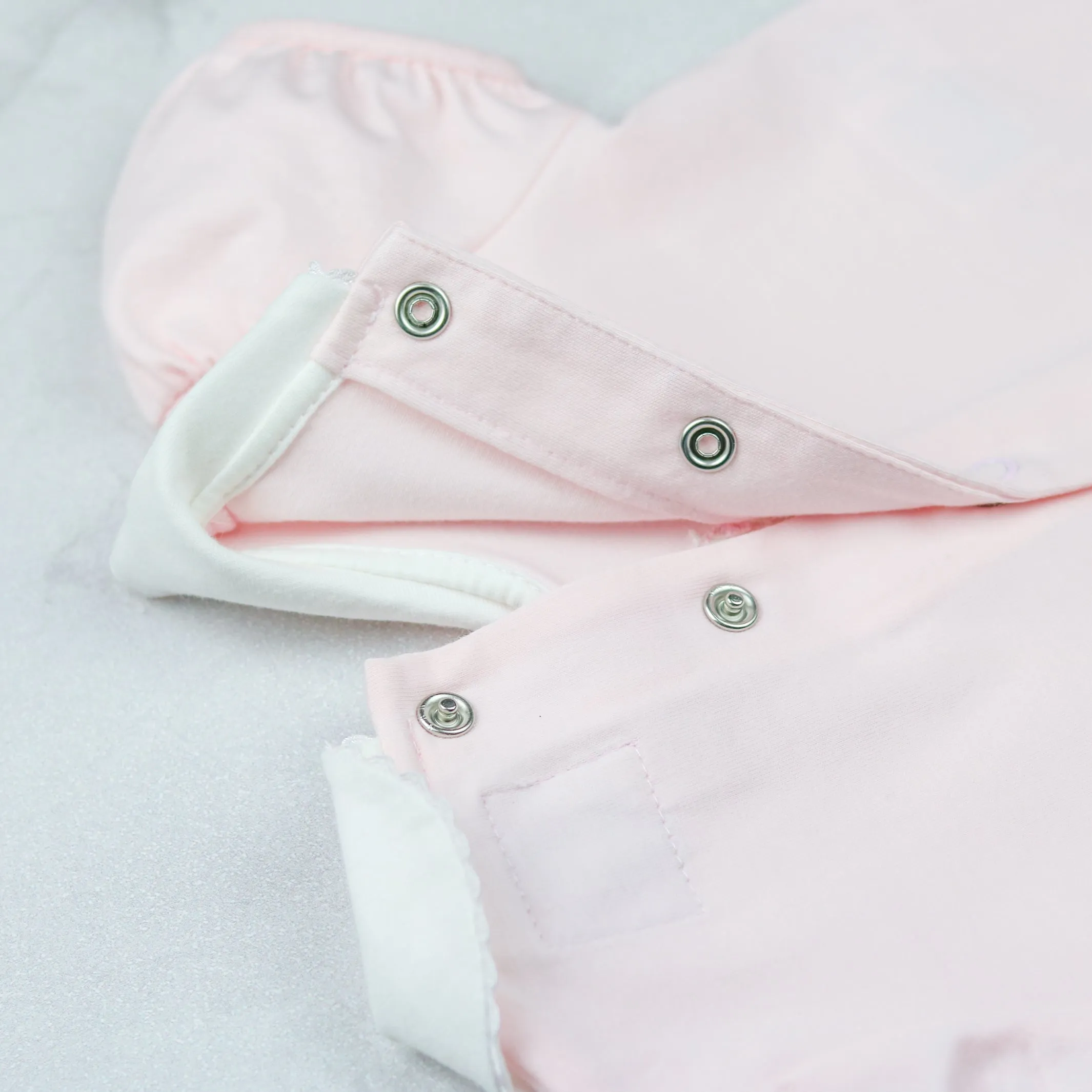 Jody Pink Girls Heart Embroidery Romper