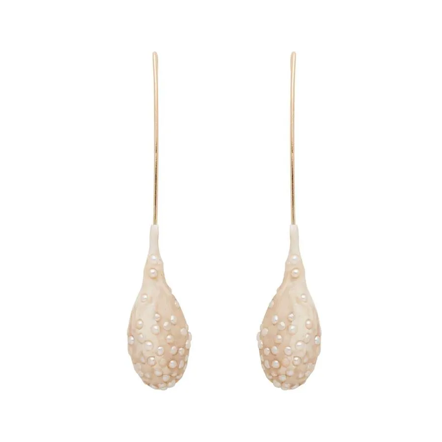 Julie Cohn Droplet Clay Pearl Earrings