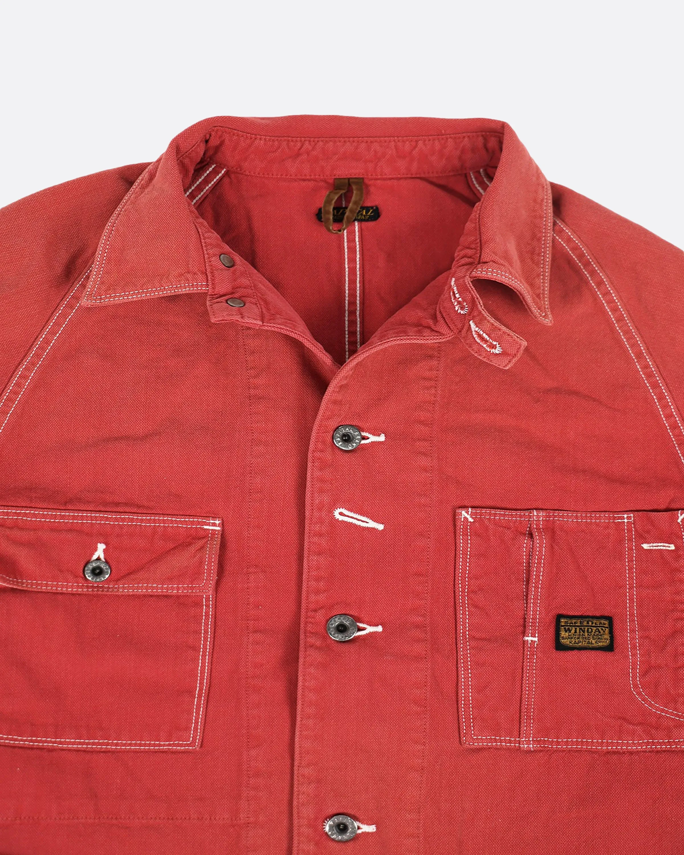 Kapital Red Canvas Cactus Coverall Jacket