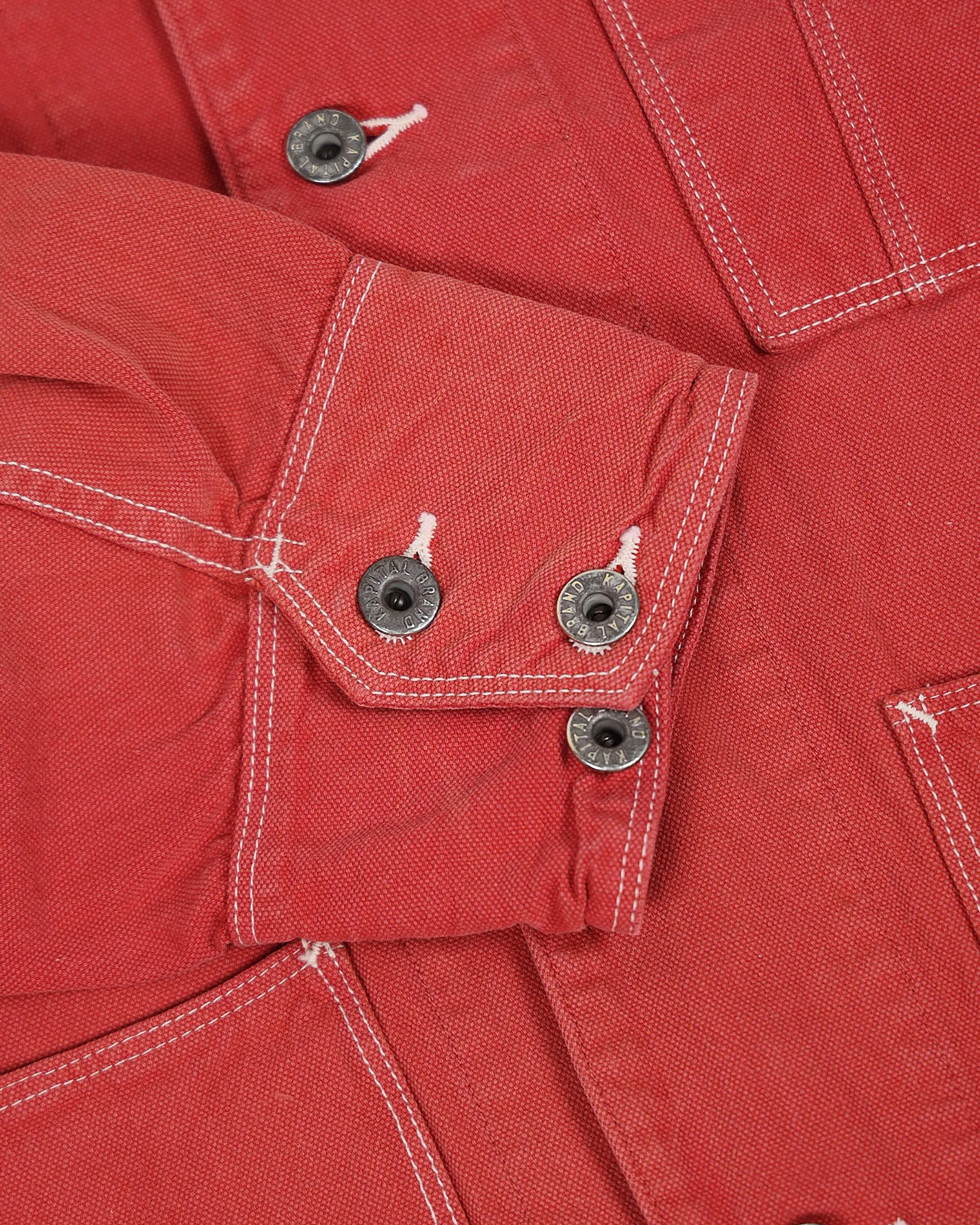 Kapital Red Canvas Cactus Coverall Jacket
