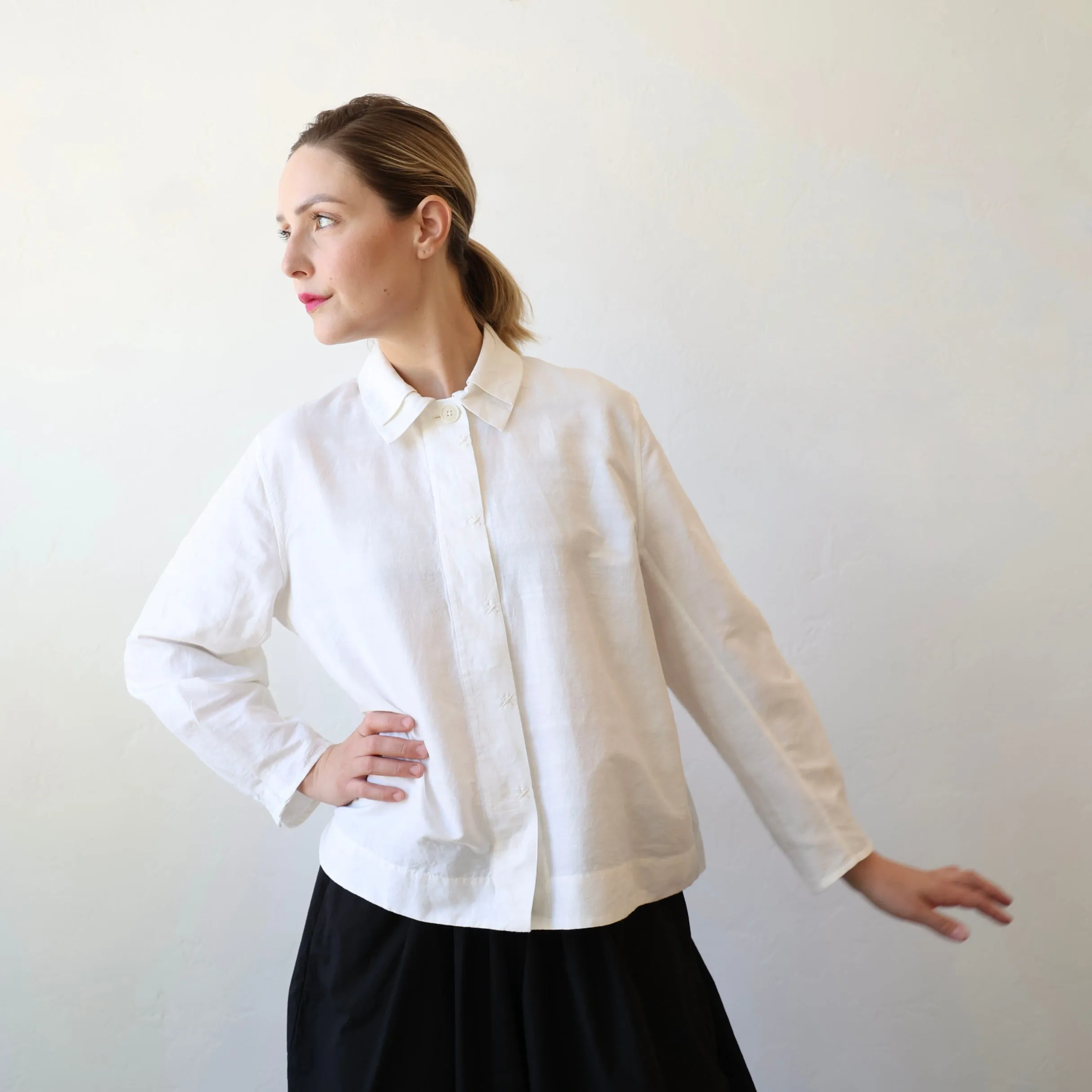 Khadi and Co. Silk/Cotton Maple Shirt - Natural