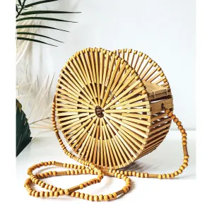 Kiara Circle Bamboo Latch Handbag